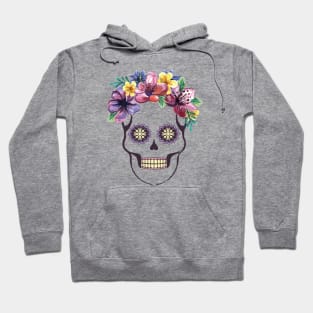 Santa Muerte with flowers Hoodie